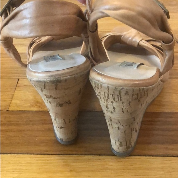 Dune London Tan Knotted Wedges - Picture 7 of 7